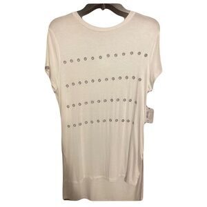 Y2K Grommet White T-Shirt